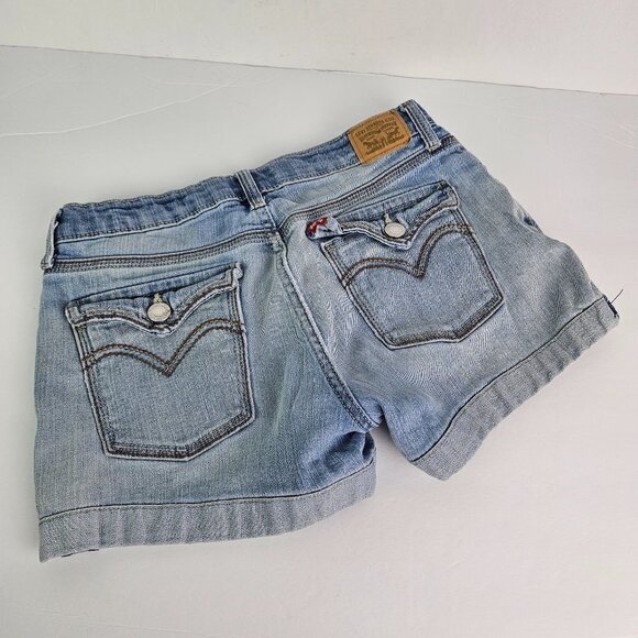 Levi's Shorty Short Cuff Stretch Denim Short 14 Reg - Picture 9 of 9